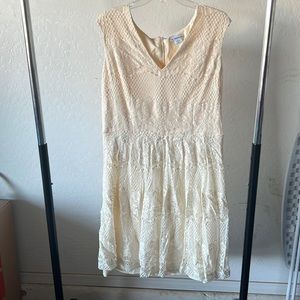 Lace Cream MIDI Dress